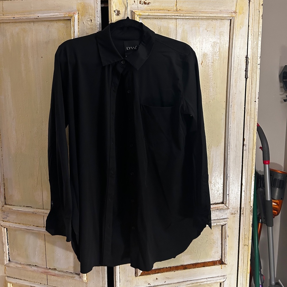 Women’s Black Dress Shirt - Classic Collar